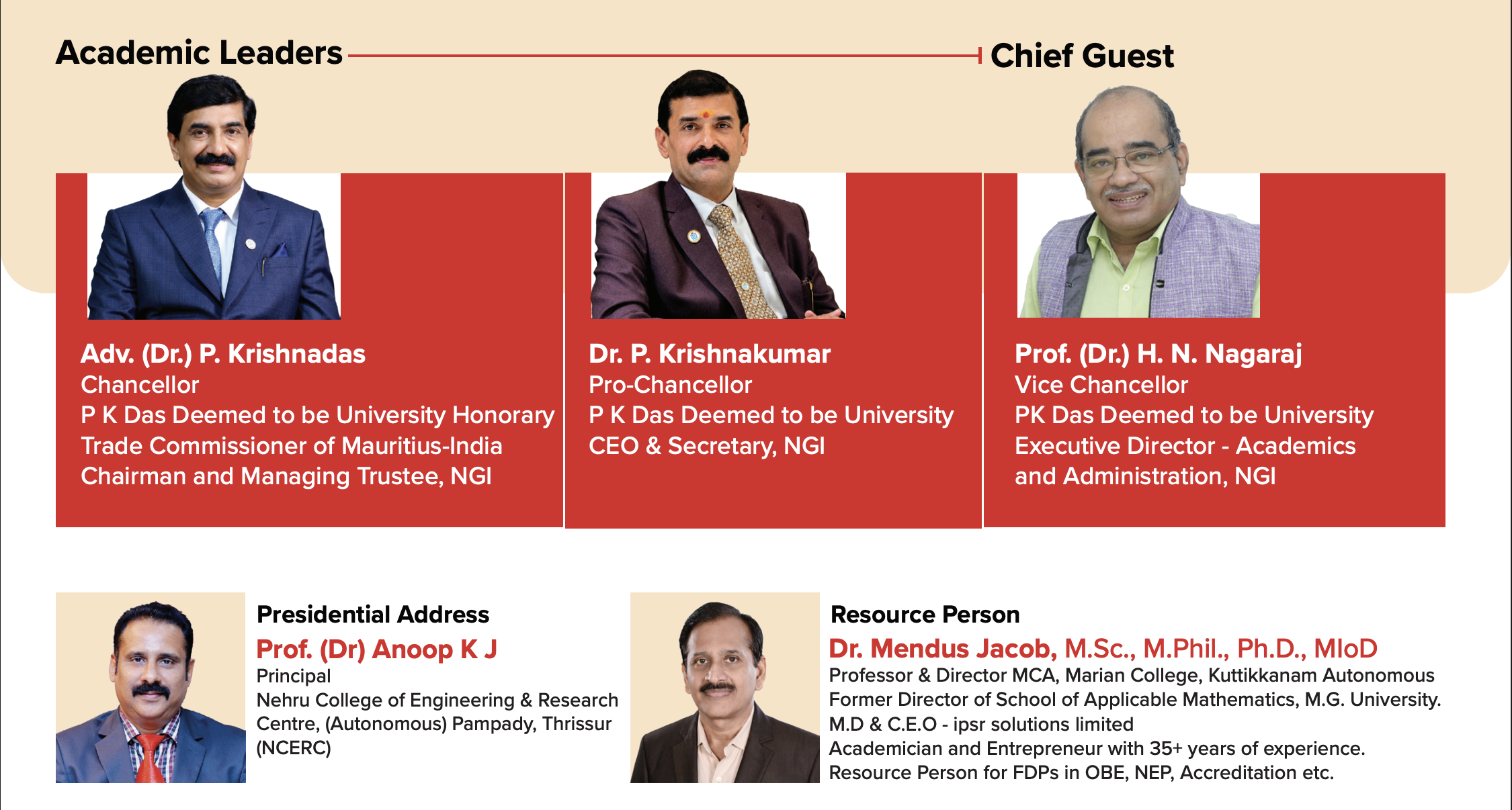 Nehru College Workshop Banner